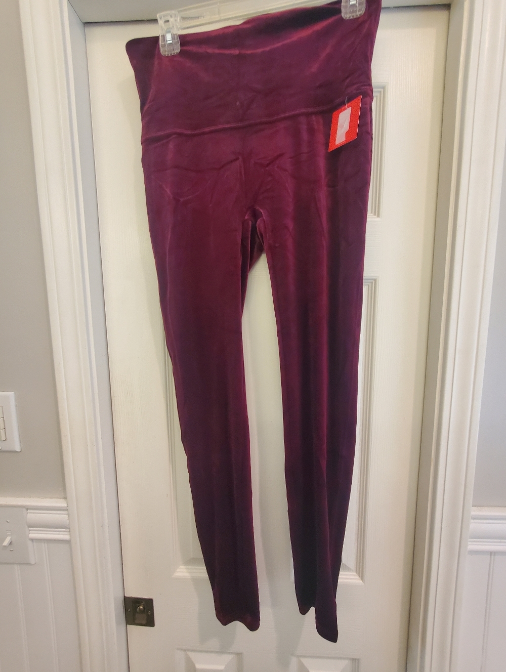 New With Tags Spanx Plum Velvet Leggings Size XL